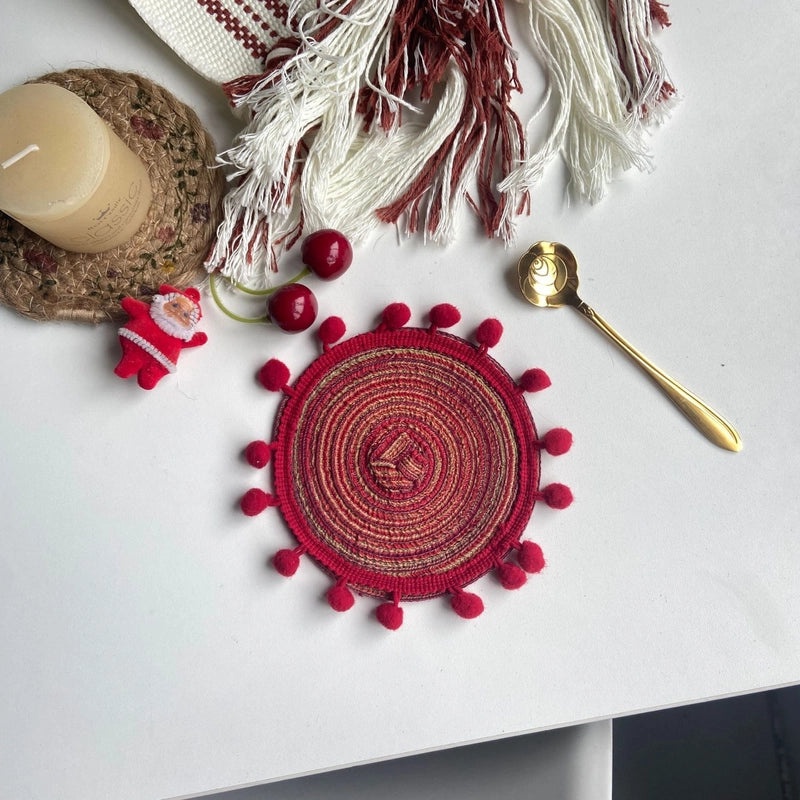 Stylish Solid Color Cotton Yarn Placemat Single Piece|Home & Kitchen Table Linens