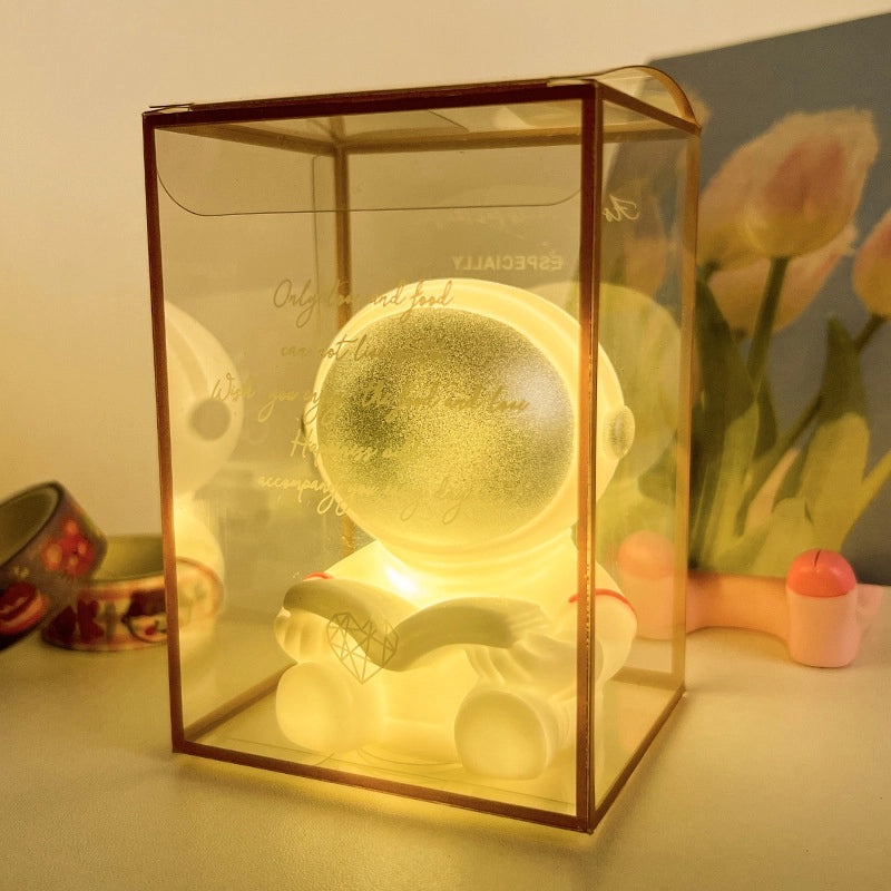 Astronaut Rabbit Night Light Cartoon Desktop Decoration Creative Gift for Kids Birthday Kindergarten|Home Decor & Lighting