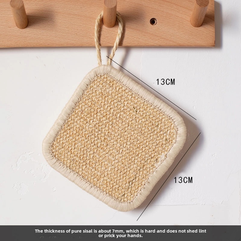 Japanese-style Natural Sisal Heat-resistant Pot Mat Thickened Anti-scalding Coaster for Kitchen Table | Kitchen Accessories