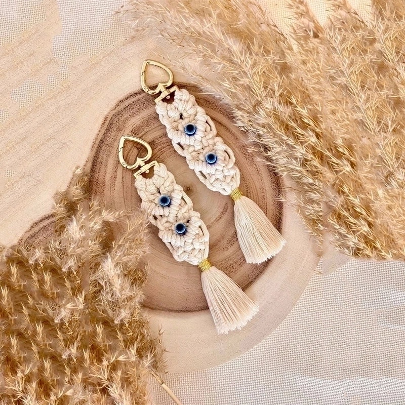 Vintage Evil Eye Cotton Thread Hanging Decoration|Home Decor & Wall Art