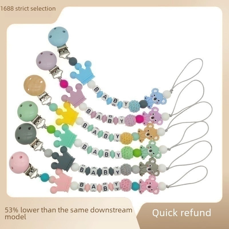 Silicone Koala Pacifier Clip Baby Teether Anti-drop Chain Molar Teething Accessory|Baby Supplies