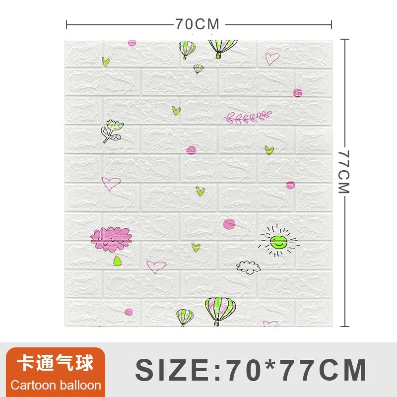 3D Foam Wall Stickers Self-Adhesive Waterproof Stereoscopic Bedroom Wallpaper Anti-Collision Moisture-Proof|Home Decor Wall Stickers