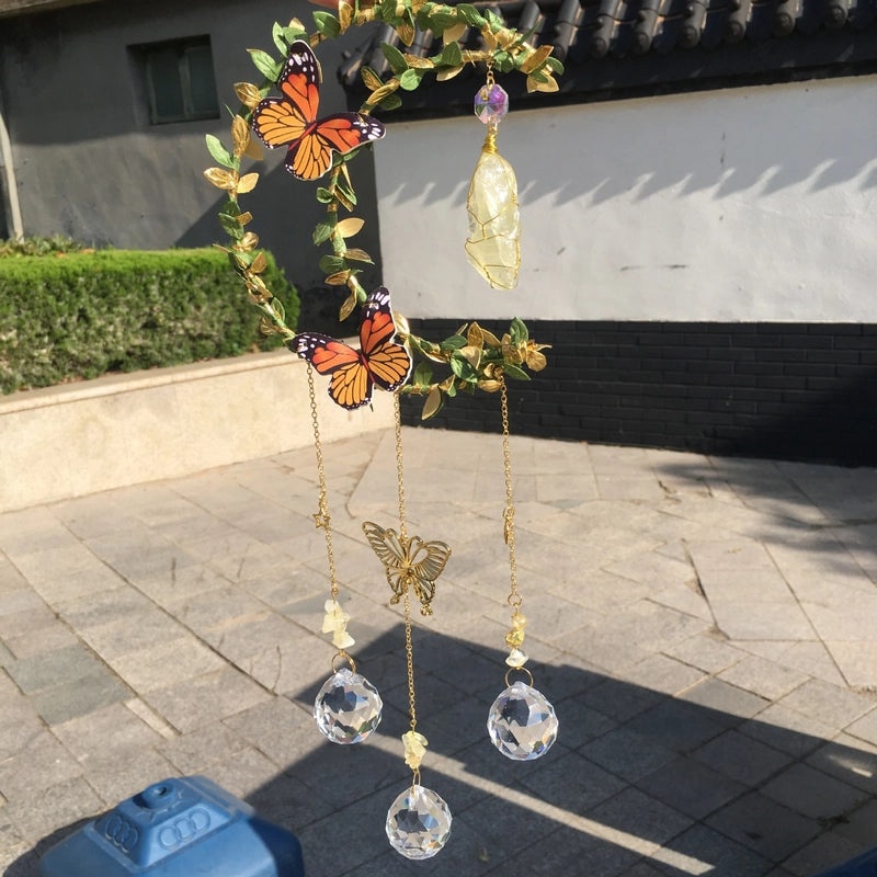 Moonlit Pastoral Crystal Wind Chime | Outdoor Decor