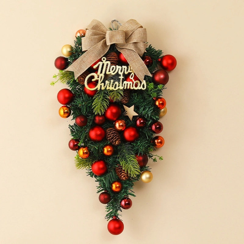 Christmas Rattan Garland Door Hanging Decoration for Hotel Mall Scene Layout Supplies|Christmas Decorations