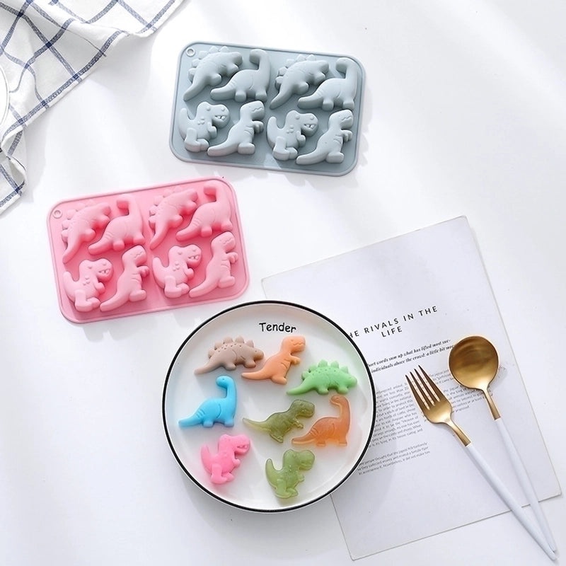 2 Pieces Adorable Dinosaur Silicone Kitchen Mold Set | Kitchen Accessories