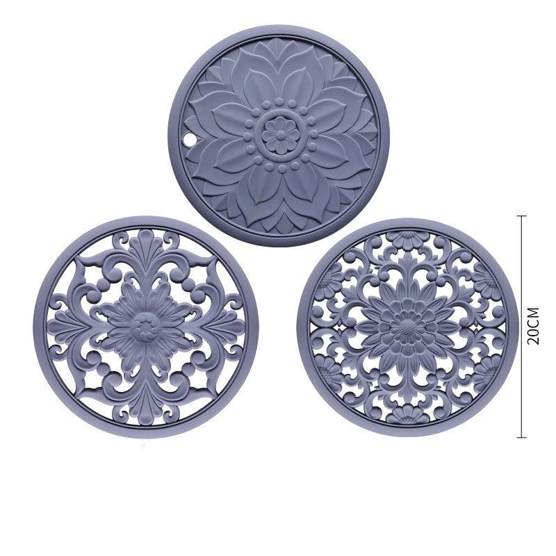 Durable Non-Slip Silicone Placemats Set of 3|Home & Kitchen Accessories