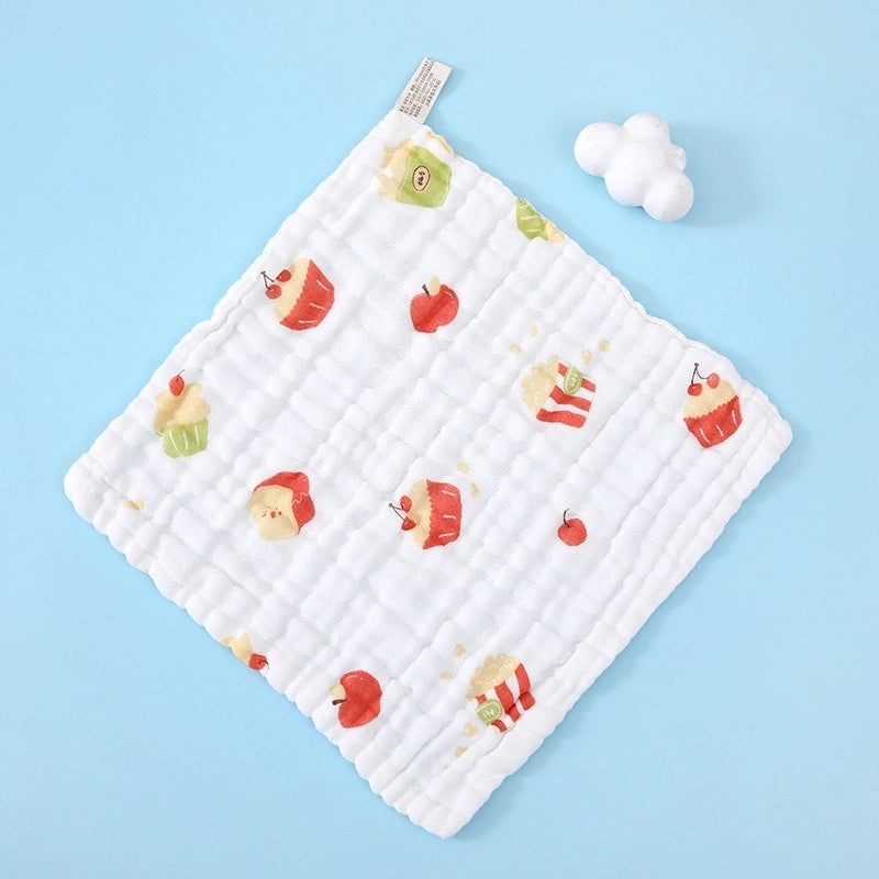Adorable Cartoon Fruit and Fish Baby Burp Cloths Soft Infant Accessories|Baby Essentials