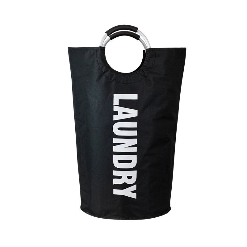 Large Capacity Laundry Bag with Double Layer Oxford Cloth and Round Aluminum Handle | Home Storage & Organization