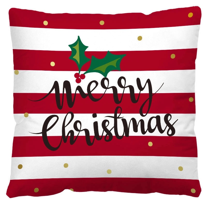 Nordic Christmas Flannel Pillow Covers with Tree Letter Snowman Design | Home Decor & Sofa Accessories