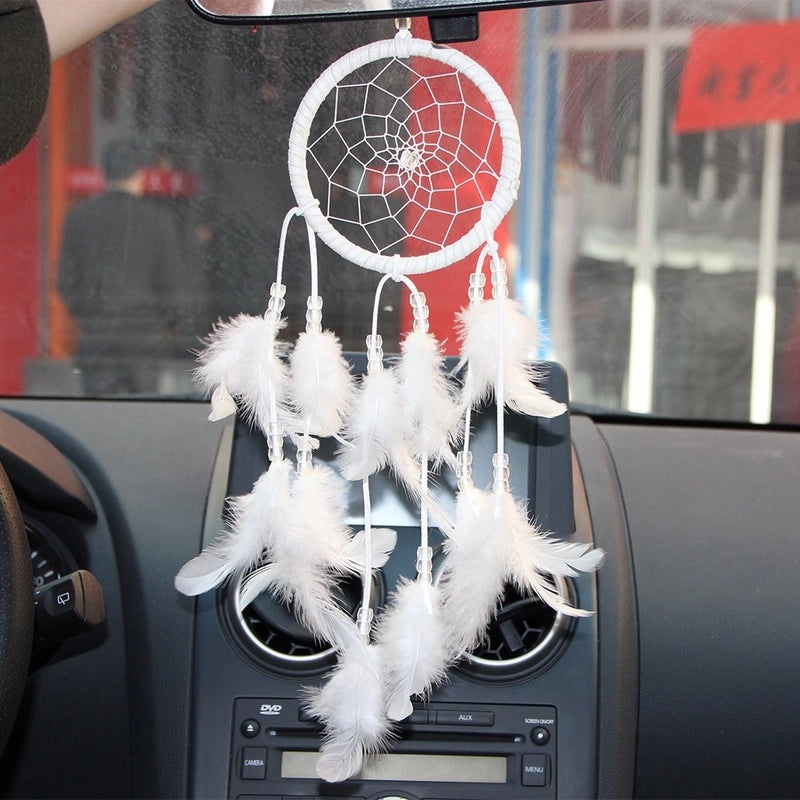 Minimalist Feather Dreamcatcher Wall Art, Boho Grid Style | Home Decor