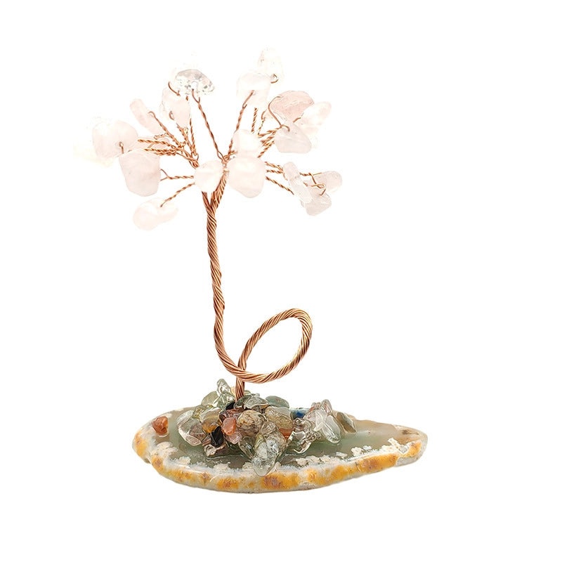 Elegant Minimalist Chinoiserie Tree Crystal Ornament | Home Decor & Accessories
