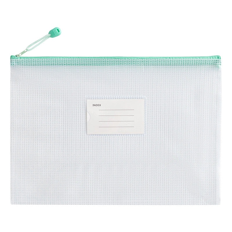 2 Pieces A4 Transparent Waterproof PVC Zipper Storage Bags for Student Subject Organization|Stationery & Office Supplies