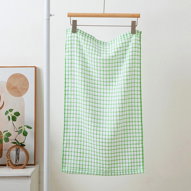 Classic Minimalist Cotton Towels with Lattice Pattern|Home Textiles & Towels
