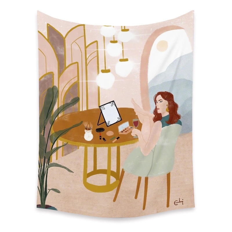 Minimalist Figure Wall Tapestry for Home and Printing Room Decor | Home Decor