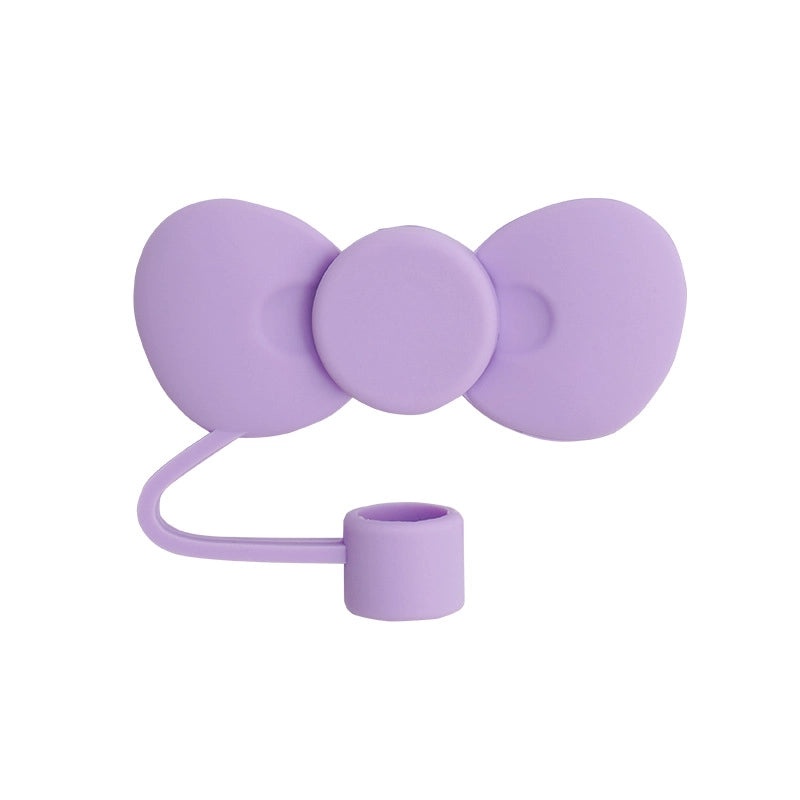 Adorable Bow Knot Silicone Straw Cap 1pc|Straw Accessories