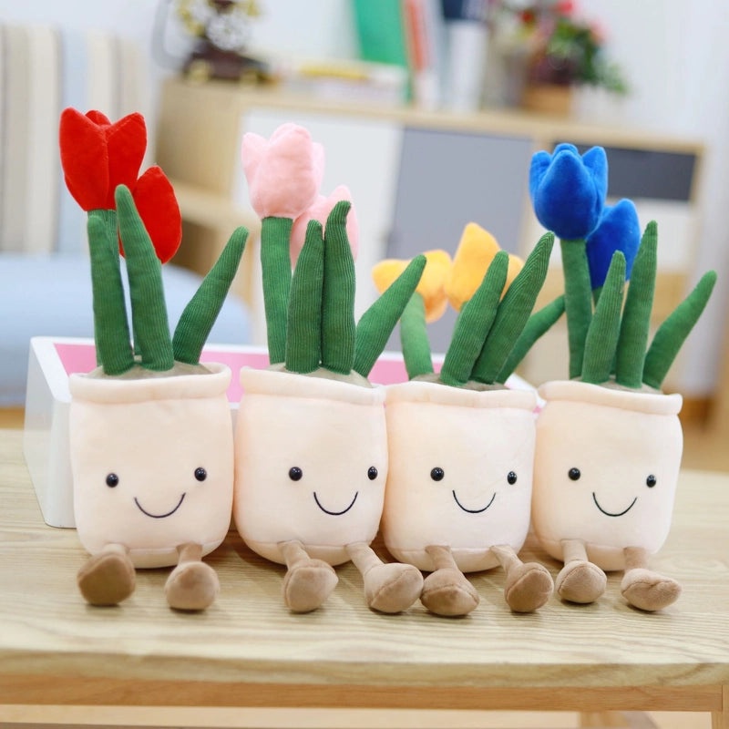 Plush Stuffed Animals with Potted Plant Design Soft PP Cotton Toys | Plush Toys & Stuffed Animals