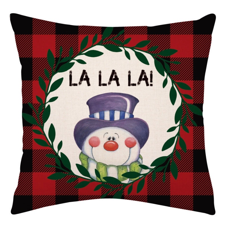 Holiday Linen Christmas Pillow Cover Single-sided Decorative Cushion Case|Home Decor