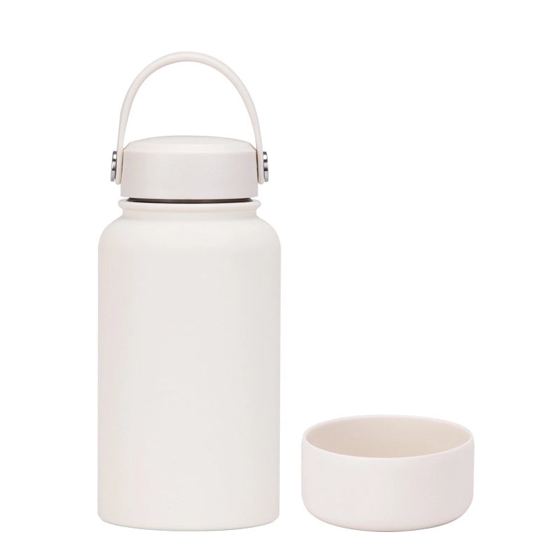 Stylish Solid Color Stainless Steel Water Bottle with Silicone Sleeve 1 Piece|Drinkware & Bottles
