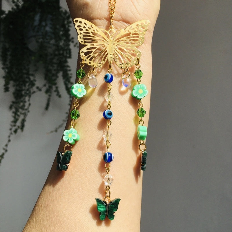 Elegant Butterfly Natural Crystal Necklace Pendant | Jewelry & Accessories