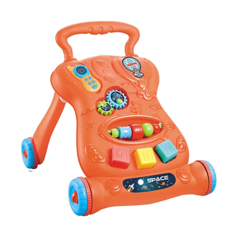 Adjustable Speed Baby Walker Trolley with Music and Anti-flip Design | Baby Strollers & Walkers