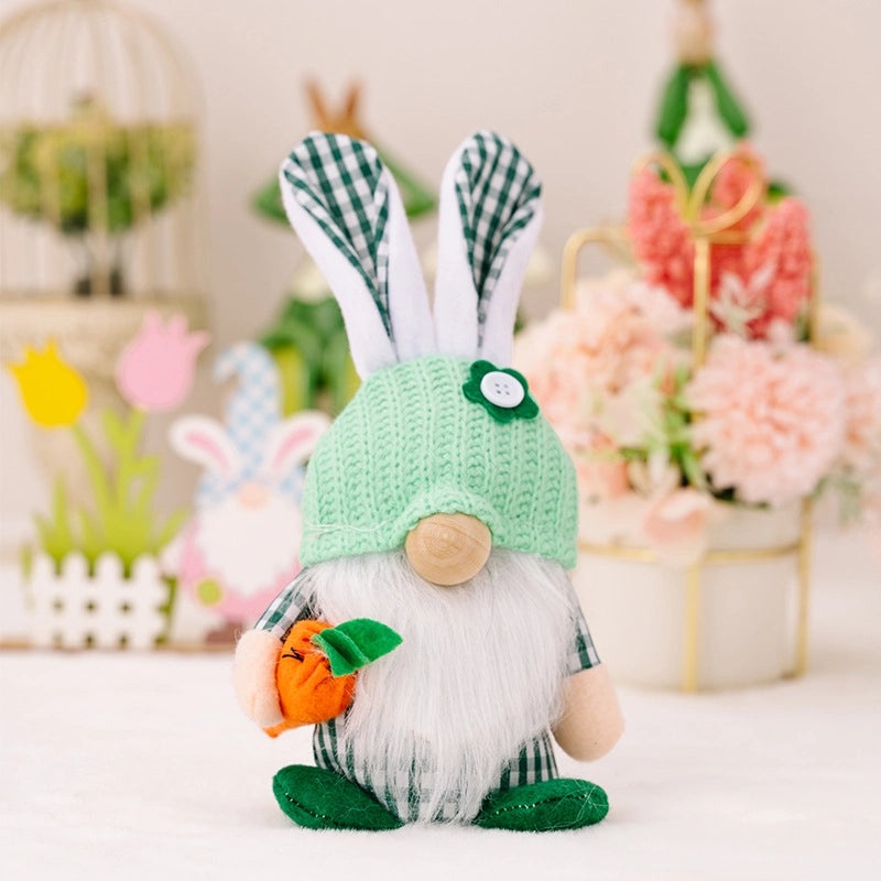 Easter Bunny Figurine Spring Decoration Cute Faceless Rabbit Standing Doll|Seasonal Home Decor
