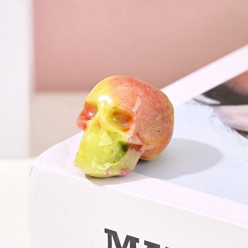 Elegant Handmade Halloween Skull Natural Stone Ornaments Minimalist Artificial Decorations|Jewelry & Accessories