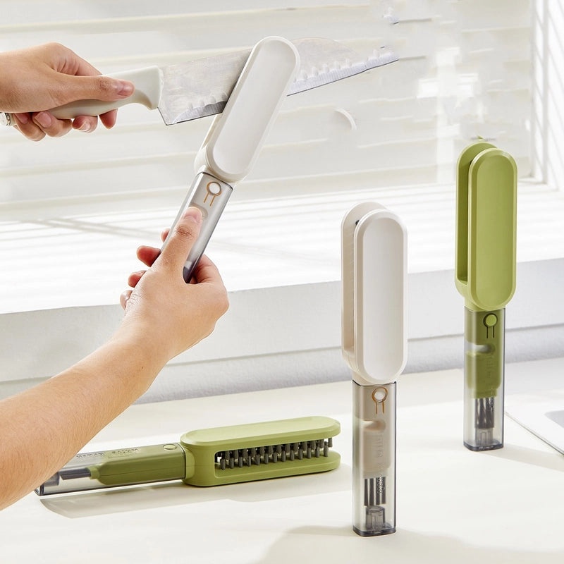 Elegant Solid Color Plastic Cleaning Brush for Home Use | Household Cleaning Supplies