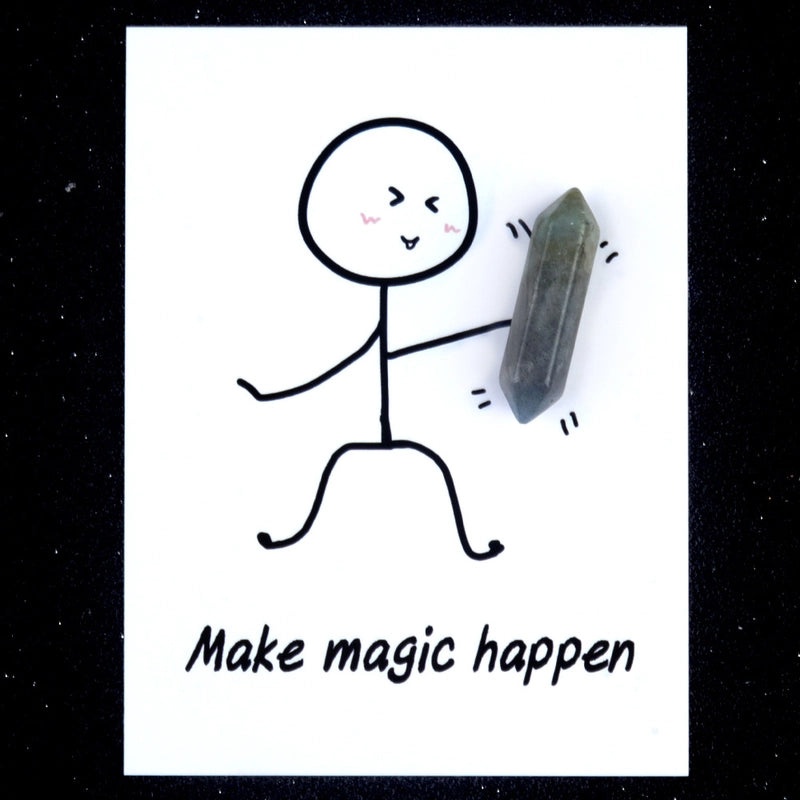 Double Tip Hexagon Prism Smile Gemstone Card Unisex Jewelry Accessory | Unisex Jewelry