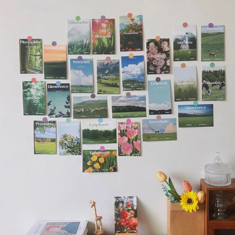 Vintage Style Oil Painting Landscape Paper Wall Decal | Home Decor