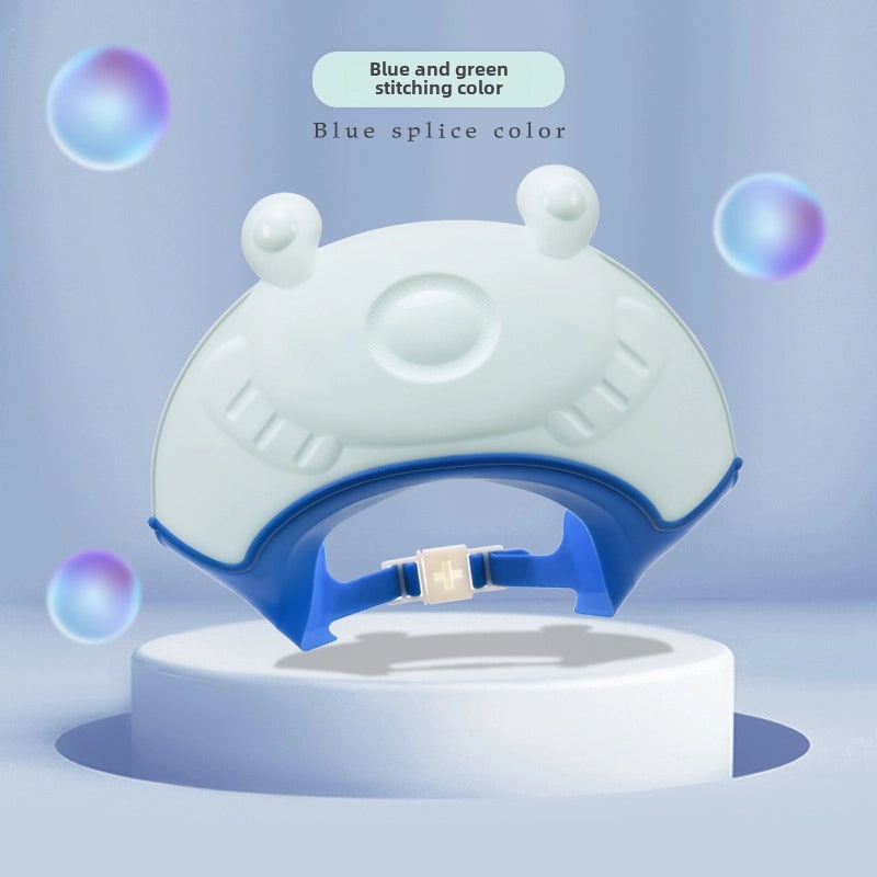 Kids Silicone Shampoo Cap Waterproof Baby Shower Hat with Cartoon Design Ear and Eye Protection|Baby Bath Accessories