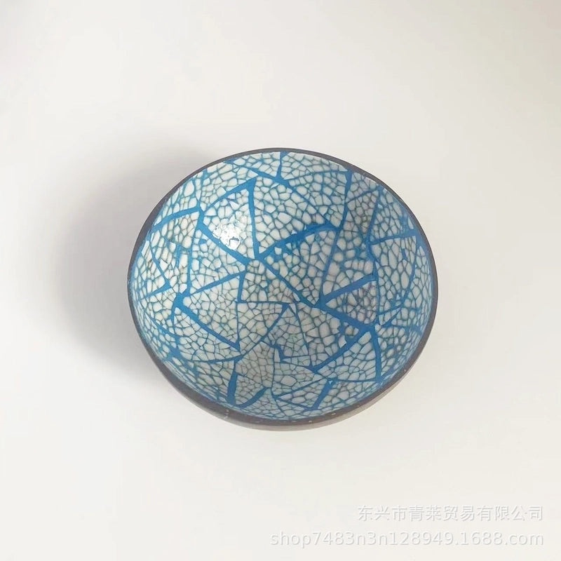 Natural Coconut Shell Charcoal Tableware Plate | Eco-Friendly Dining Accessories