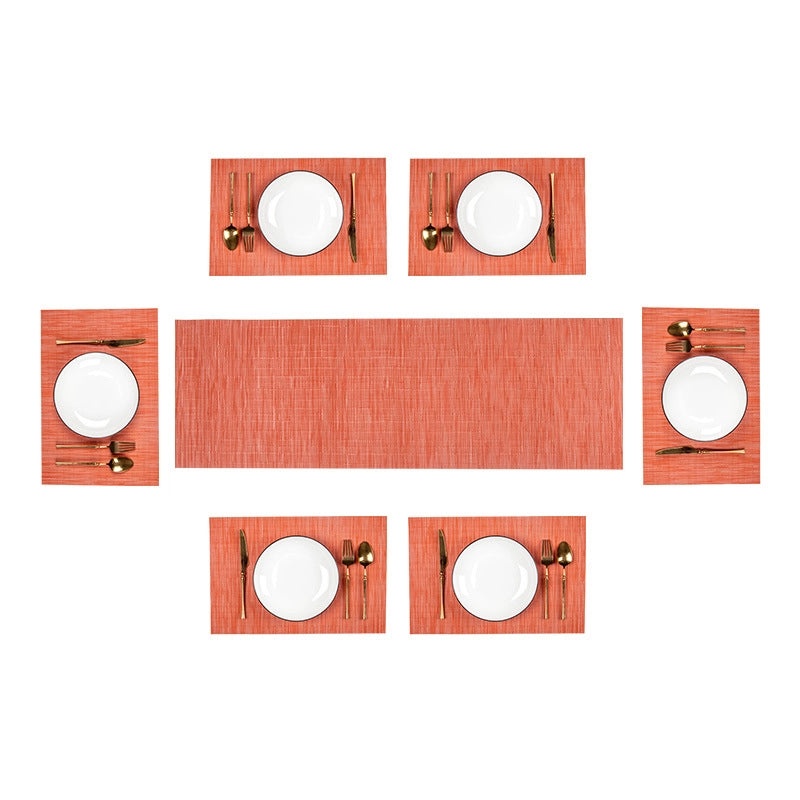 PVC Placemat and Table Runner Set, Washable Insulated Mats for Home and Hotel Use|Home & Kitchen Table Linens