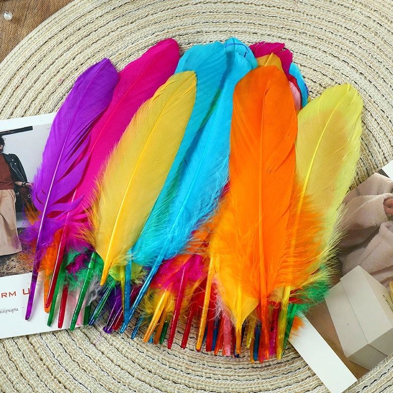 Elegant Solid Color Goose Feather Decoration|Home Decor Accessories