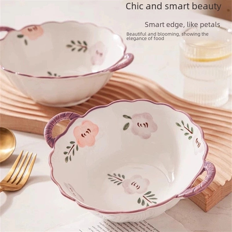 Purple Ceramic Bowl and Dish Set with Chopsticks | Kitchen & Dining