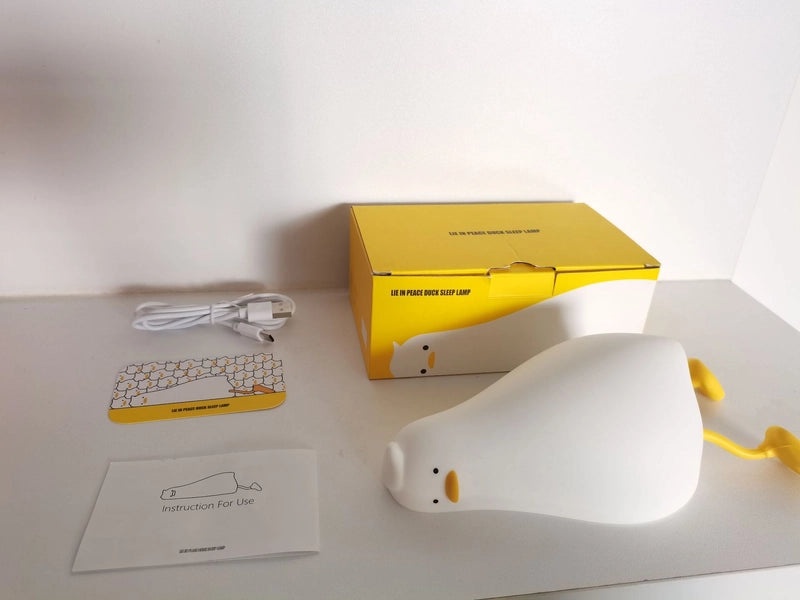 充气可爱鸭子硅胶充电小夜灯|儿童生日礼物玩具灯