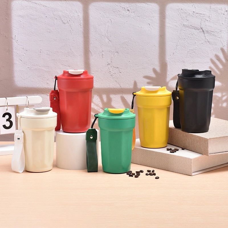 Unisex 316 Stainless Steel Outdoor Travel Coffee Mug Octagonal Flip Lid