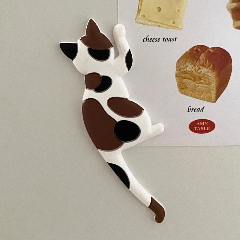 Adorable Cat Resin Fridge Magnet Decorative Artificial Art | Home Decor & Kitchen Accessories
