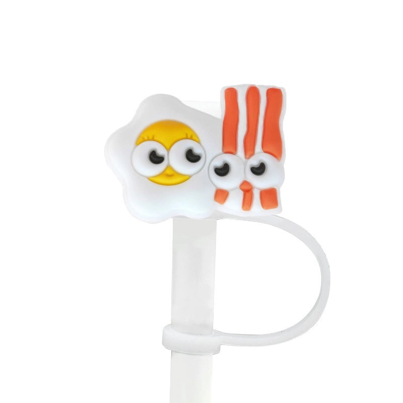 Cute Cartoon Silicone Straw Cap for Kids | Drinkware Accessories