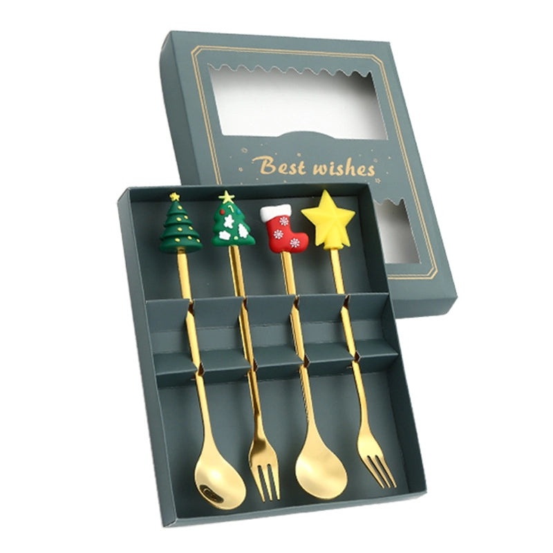 Christmas Casual Vacation Stainless Steel 410 Letter Spoon Set | Kitchen & Dining Utensils