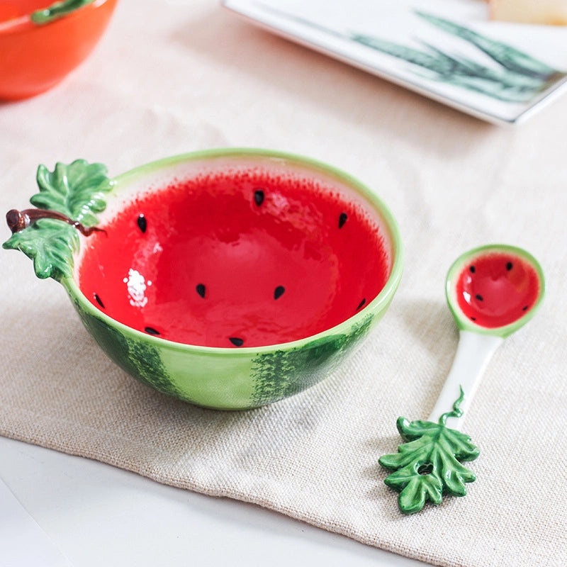 Creative Ceramic Bowl for Fruits Vegetables Salads Desserts Kids Students Household Tableware | Kitchen & Dining