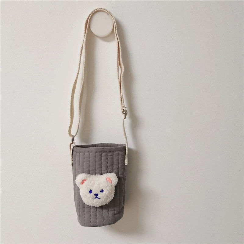 Adorable Bear Pattern Fabric Cup Sleeve 1pc | Drinkware Accessories