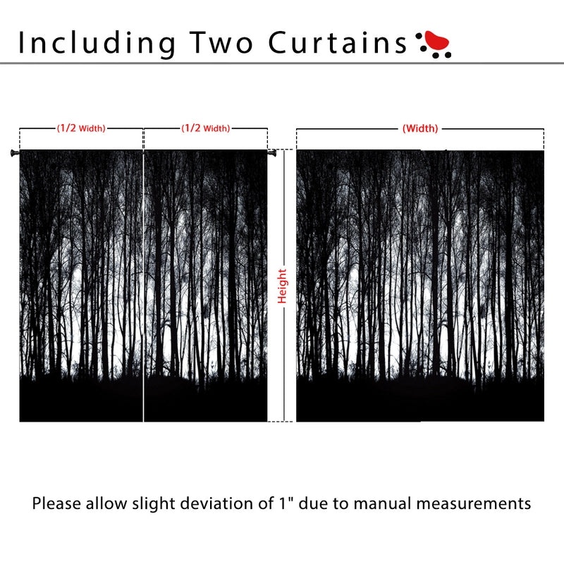 High Precision Full Shading Tree Landscape Curtain for Living Room and Bedroom | Home Decor Curtains