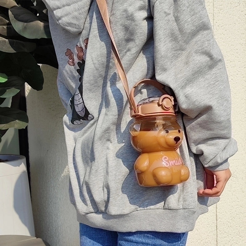 Adorable Bear Shaped Plastic Water Bottle 1pc | Drinkware & Water Bottles