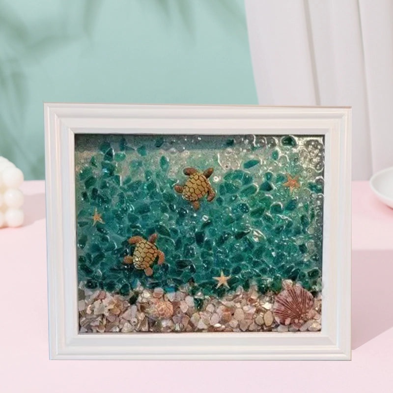 Kids DIY Resin Art Kit Starfish Seahorse Ocean Wave Craft Set|Kids Creative Craft Kits