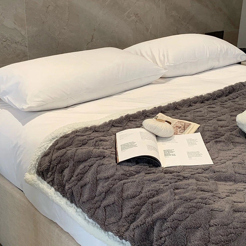 Soft Lambswool Velvet Blanket for Winter | Home & Living Textiles