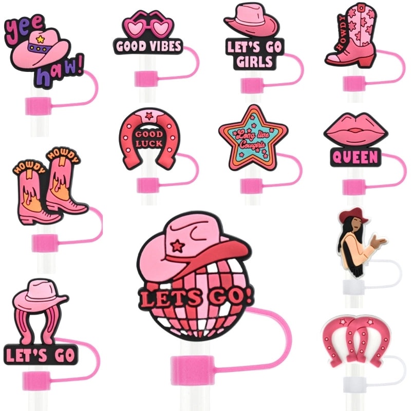 Stylish Letter Silica Gel Straw Cap for Casual and Elegant Look 1 Piece | Drinkware Accessories