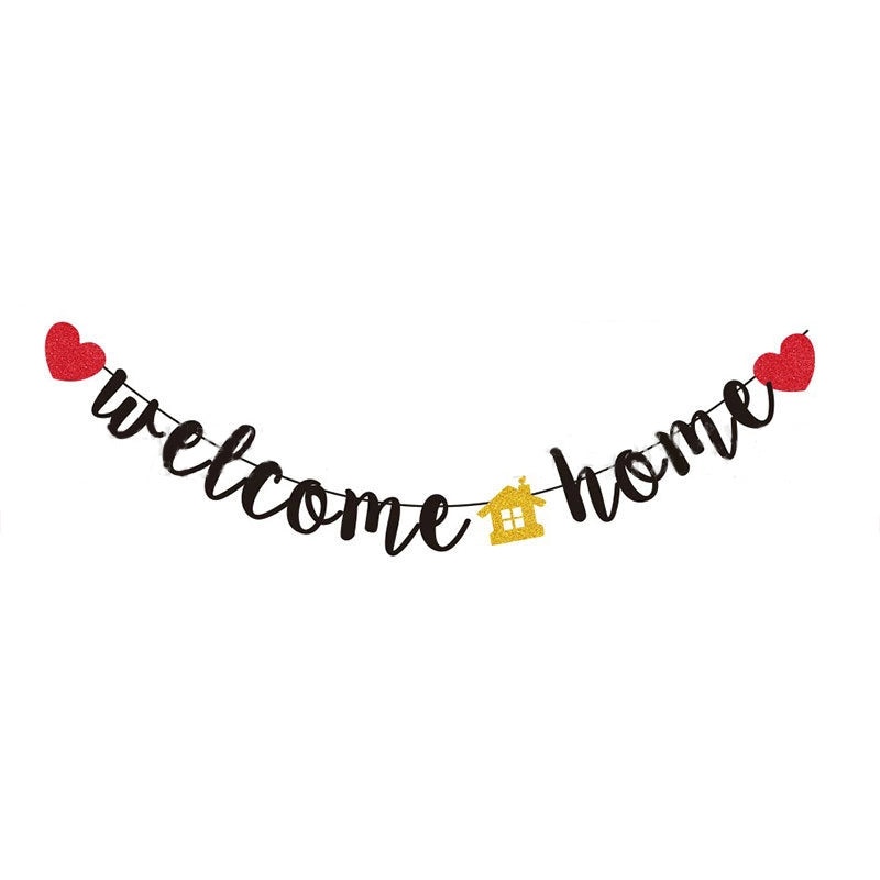 Welcome Home Banner Flag for Party Retirement Family Gathering Decoration|Home Decor Accessories