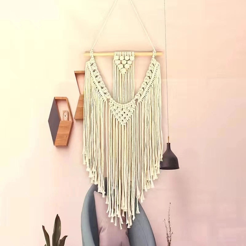 Striped Cotton Tapestry Wall Hanging for Vacation Vibes|Home Decor Wall Art