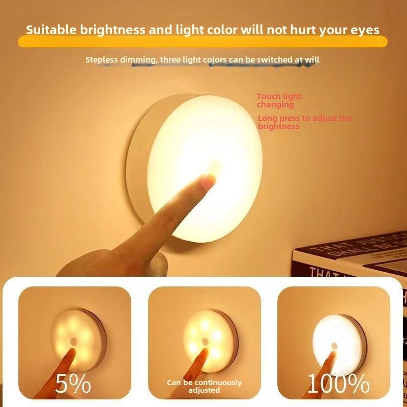 Rechargeable Dimmable Night Light for Student Dorm Bedroom | Home Lighting