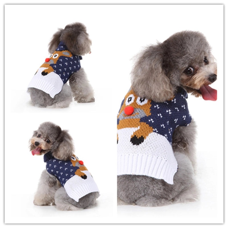 Cozy Polyester Christmas Reindeer Pet Outfit | Holiday Pet Apparel